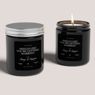 カスタム婚約結婚のカップル用キャンドルギフト スクエアシール