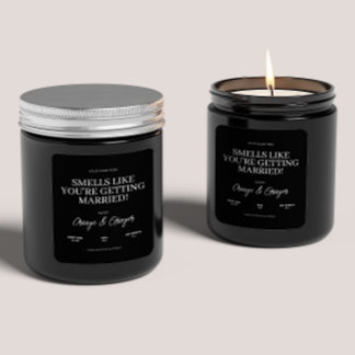 カスタム婚約結婚のカップル用キャンドルギフト スクエアシール