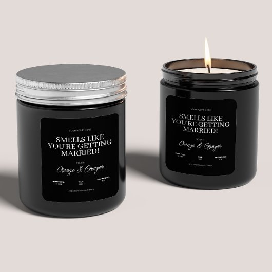 カスタム婚約結婚のカップル用キャンドルギフト スクエアシール