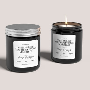 カスタム婚約結婚のカップル用キャンドルギフト スクエアシール