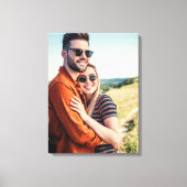 カスタム婚約結婚の写真 キャンバスプリント (正面)