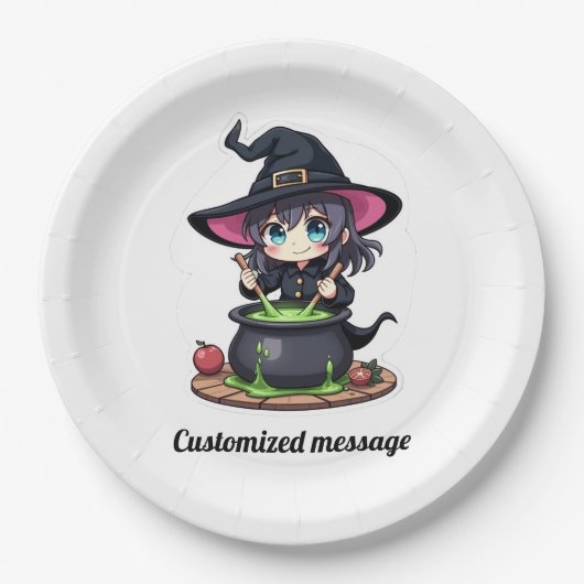 カスタム子供のハロウィンパーティー ペーパープレート (正面)
