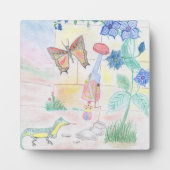 カスタム子供の作品、くるみ割り人形のおもちゃ、蝶々、  フォトプラーク (正面)