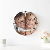 カスタム子供の写真年 ラージ壁時計 (ホーム)
