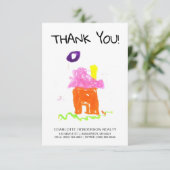 カスタム子供の家の絵 不動産クライアントへの感謝カード サンキューカード (スタンド正面)