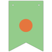 カスタム子供の誕生日グリーンブルーパーティーハット バンティングフラッグ (第1の旗)