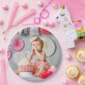 カスタム子供の誕生日写真 ペーパープレート (パーティー)