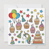 カスタム子供の誕生日招待状 | おもしろいパーティーカードw 招待状 (裏面)