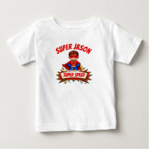 カスタム子供スーパーヒーロー 名前＆超能力Tシャツ