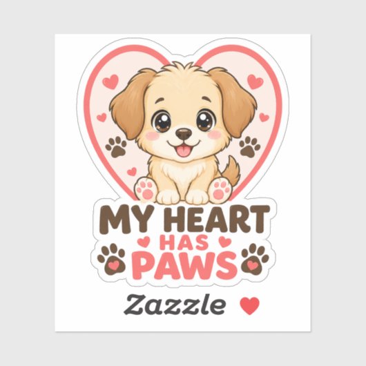 カスタム子犬の愛ペットステッカー かわいい犬の名前 シール (シート)