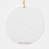 カスタム子犬ペット写真セラミックオーナメント セラミックオーナメント (裏面)