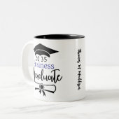 カスタム学位専攻の+年間卒業パーソナライズされた ツートーンマグカップ (正面左)