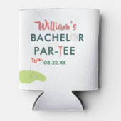 カスタム学士パーモダンティー・ゴルファー氏名日付 缶クーラー (正面)