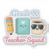 カスタム学年教師チームの個人名 シール (正面)