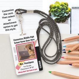 カスタム学校先生スタッフIDバッジ付き写真 バッジ