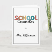 カスタム学校参事感謝の気持ち カード (正面)