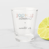 カスタム学校参事感謝の気持ち ショットグラス (裏面)