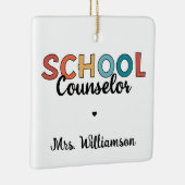 カスタム学校参事感謝の気持ち セラミックオーナメント (右)