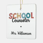 カスタム学校参事感謝の気持ち セラミックオーナメント (左)