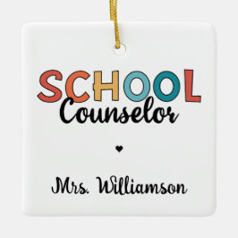 カスタム学校参事感謝の気持ち セラミックオーナメント