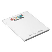 カスタム学校参事感謝の気持ち ノートパッド (アングル)