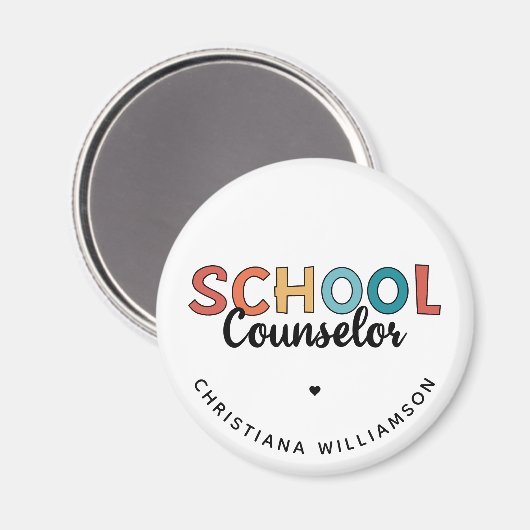 カスタム学校参事感謝の気持ち マグネット (正面/裏面)