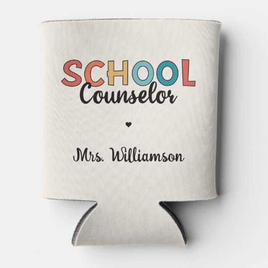 カスタム学校参事感謝の気持ち 缶クーラー (正面)