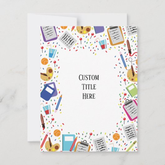 カスタム学校招待状 招待状 (正面)
