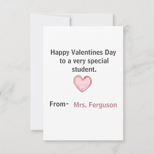 カスタム学生のバレンタインデー 招待状 (裏面)