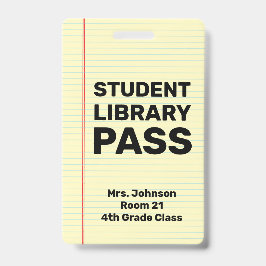 カスタム学生図書館パス バッジ