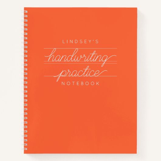 カスタム学生手書き練習用ノートブック ノートブック (正面)
