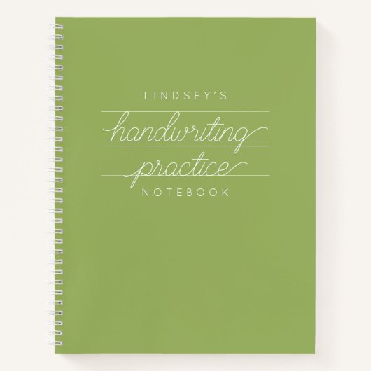 カスタム学生手書き練習用ノートブック ノートブック (正面)