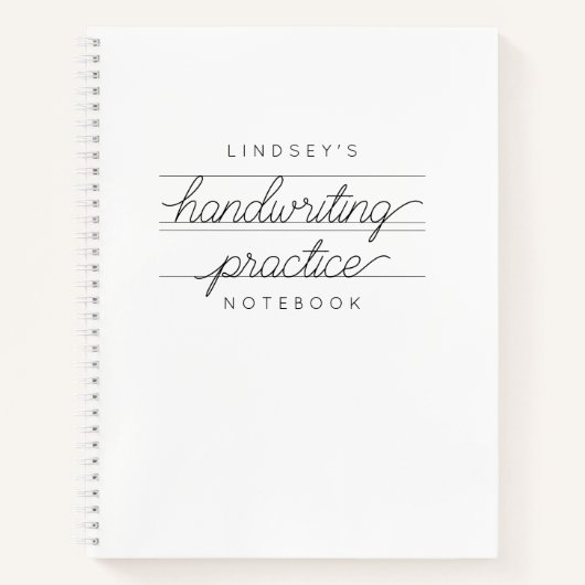 カスタム学生手書き練習用ノートブック ノートブック (正面)
