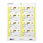 カスタム学生IDとバス番号ステッカー ラベル (フルシート)