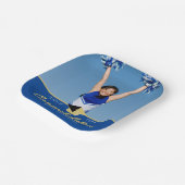 カスタム学級写真青卒業 ペーパープレート (傾斜あり)