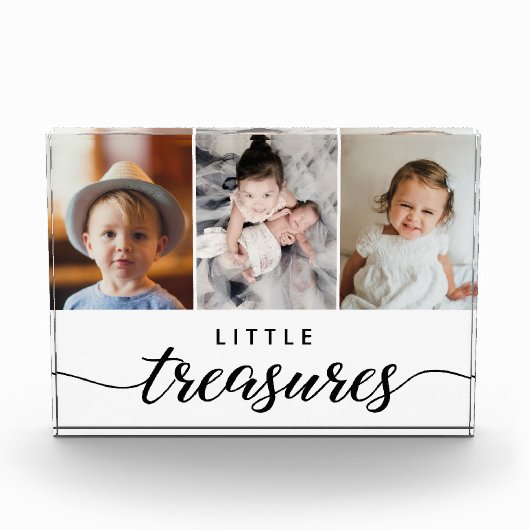 カスタム孫々写真小さな宝物キープサケ フォトブロック (正面)