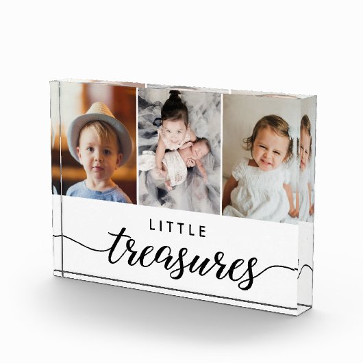 カスタム孫々写真小さな宝物キープサケ フォトブロック (右)