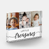 カスタム孫々写真小さな宝物キープサケ フォトブロック (左)