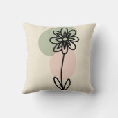 カスタム孫の名前ミニマルフローラ クッション (裏面)