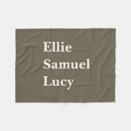 カスタム孫名スタイリッシュ素朴フリースB フリースブランケット