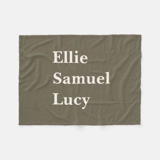 カスタム孫名スタイリッシュ素朴フリースB フリースブランケット (正面(横))