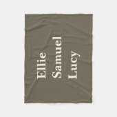 カスタム孫名スタイリッシュ素朴フリースB フリースブランケット (正面)