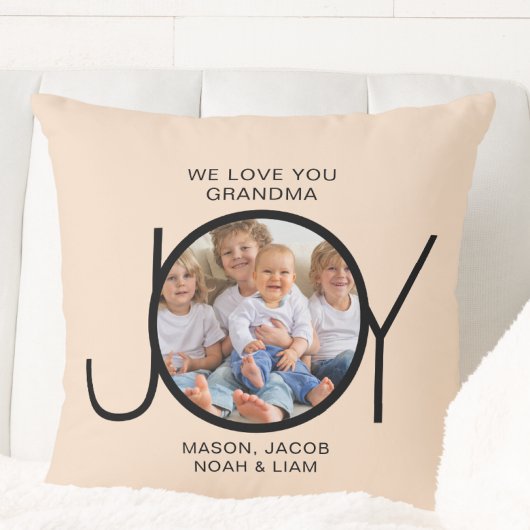 カスタム孫名写真おばあちゃん クッション