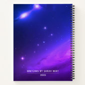 カスタム宇宙カスタマイズ可能な名前Sketchbookノートブック ノートブック (裏面)