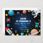 カスタム宇宙外誕生日フラットカード (正面/裏面)