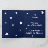 カスタム宇宙飛行士 宇宙パパの日カード カード (内部)