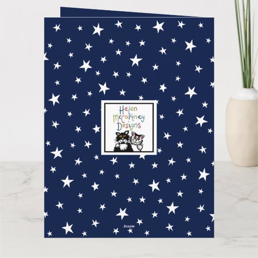 カスタム宇宙飛行士 宇宙パパの日カード カード (裏面)