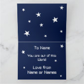 カスタム宇宙飛行士 宇宙パパの日カード カード (内部)