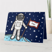 カスタム宇宙飛行士 宇宙 マザーズデー カード (正面)