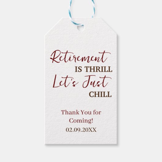 カスタム定年はスリルよ冷やそうおもしろい ギフトタグ (正面)